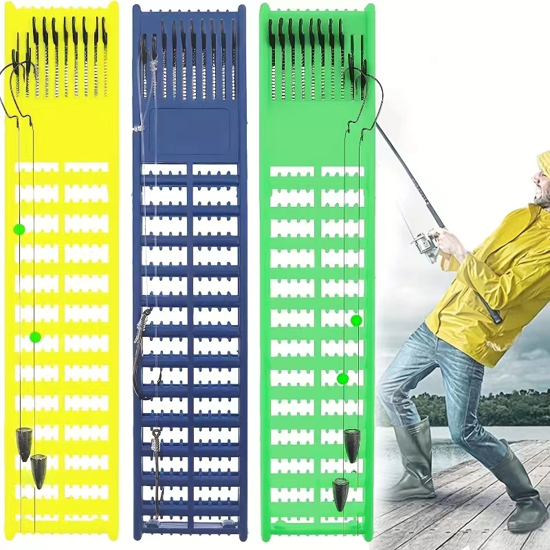 Leader Line - YOTO 釣りスネルドフックホルダー釣りリーダーホルダースネル釣りフックを整理するためのリグホルダーリーダートレイジグボード