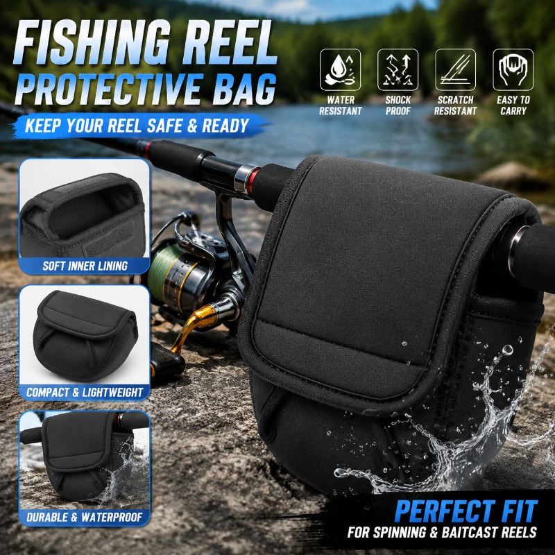 Fishing Line Spooler - 釣りリール保護カバーバッグ スピニングリールケース ポーチホルダー 500-8000サイズリール用 アウトドア釣り用具収納アクセサリー