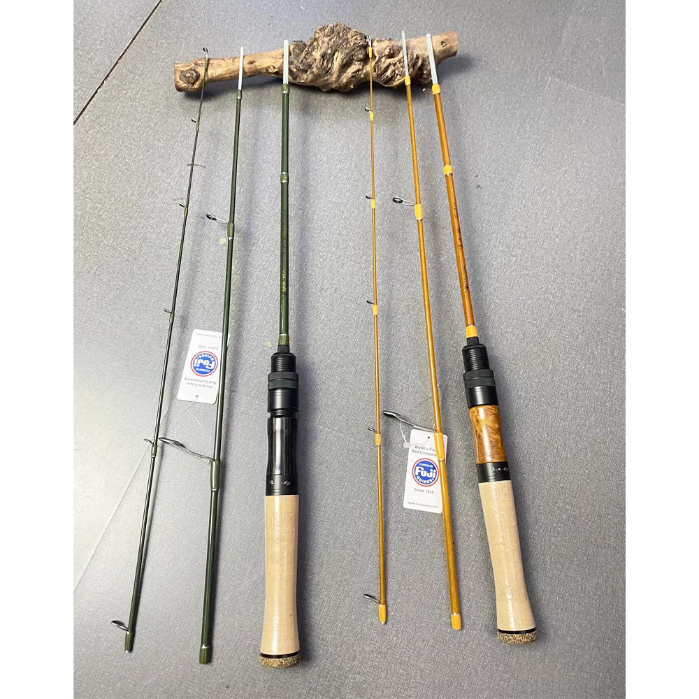 Fishing Line Spooler - ロッドブランク 1.47 メートルスピニンググラスファイバートラベルトラウト釣竿 UL パワー無垢材リールシート富士ガイド 3A