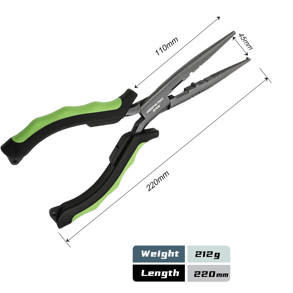 JIGGINGPRO ロングノーズフィッシングプライヤー P - Fishing Line Cutter のレビューと価格