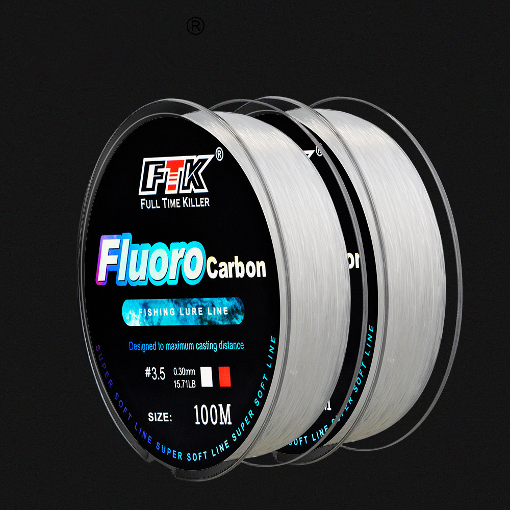 100m フロロカーボン製釣り糸、カーボンファイバーフライフ - Fluorocarbon Line のレビューと価格