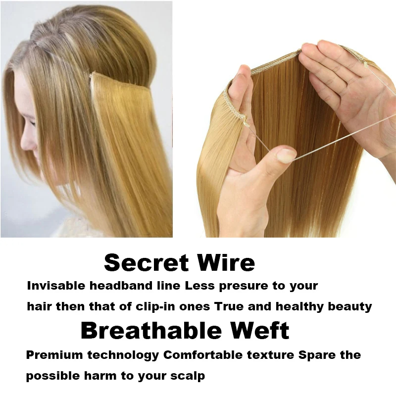 フィッシュラインヘアエクステンションピースの長さ（40cm  - Tippet Line のレビューと価格